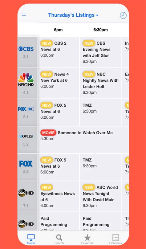 tv listings tonight.